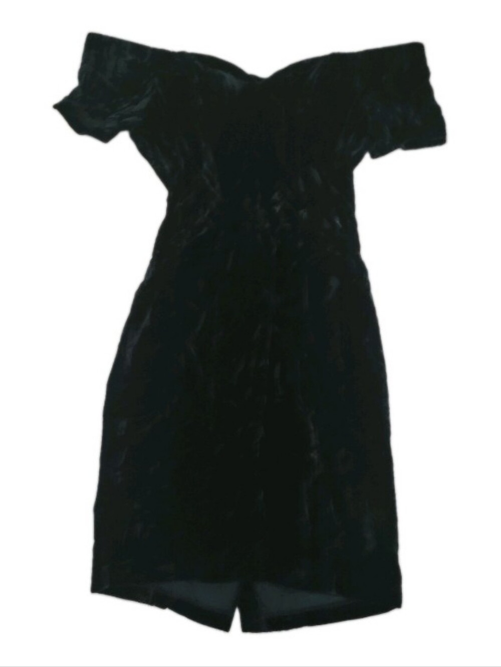 Vintage 90s All That Jazz Black Velvet Off-the-Shoulder Dress SZ 11/12 Deadstock